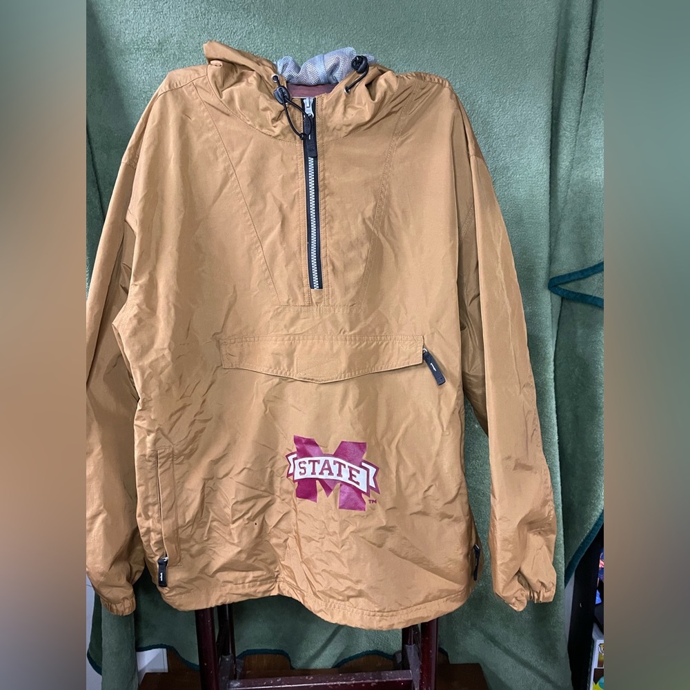 Mississippi State Bulldogs Tan Windbreaker